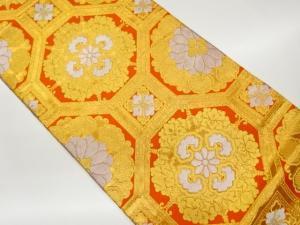 蜀江文に華文模様織出し丸帯